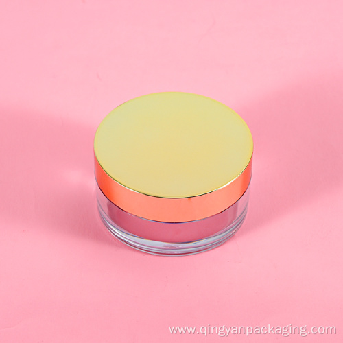 Fancy empty loose powder jar plastic container